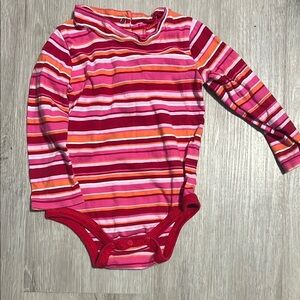 Striped Pink and Red Kids One Piece